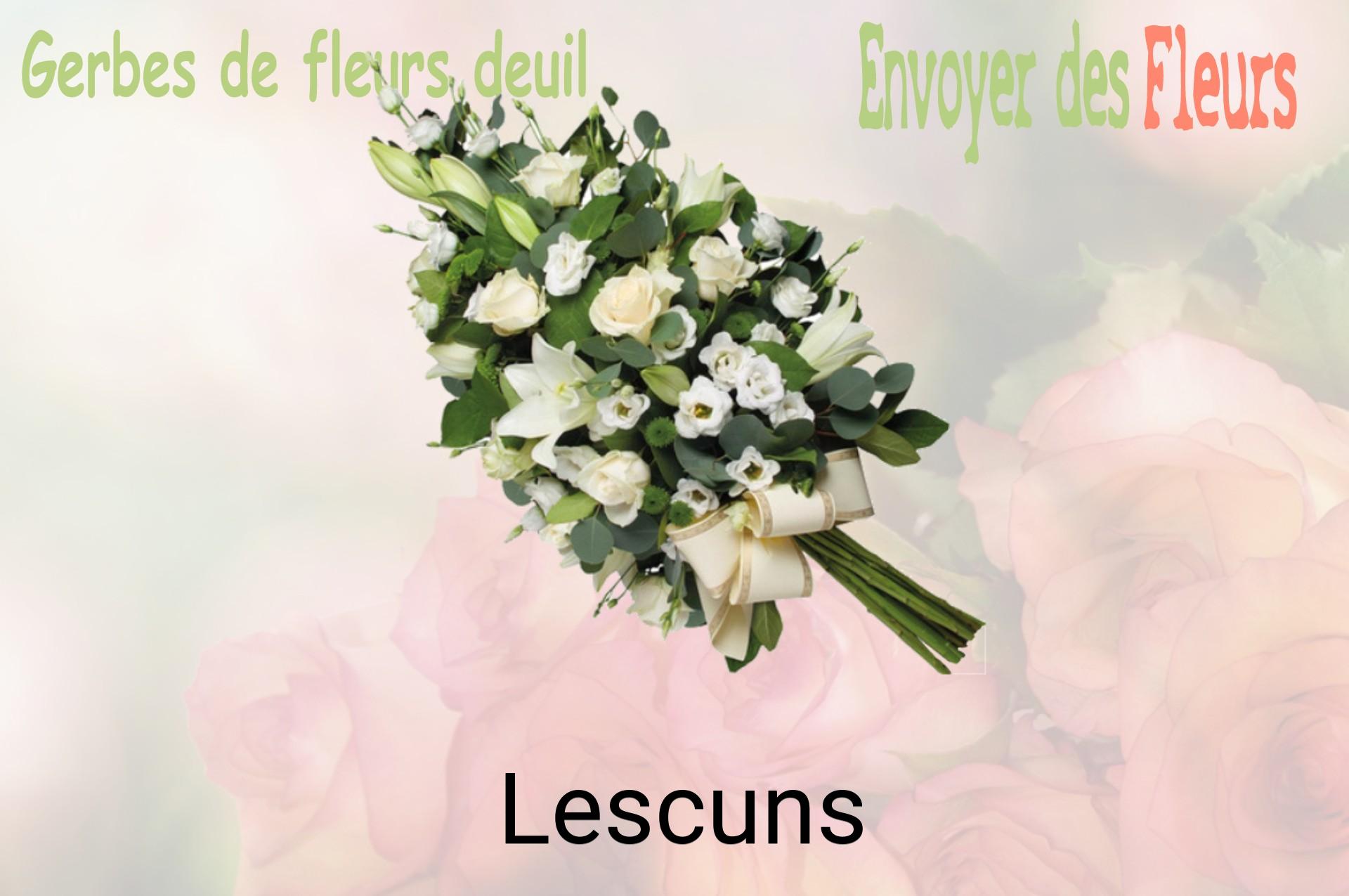 Gerbe de fleurs de deuil livrée à Lescuns